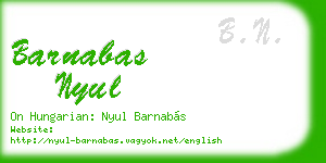 barnabas nyul business card
