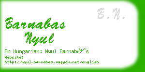 barnabas nyul business card